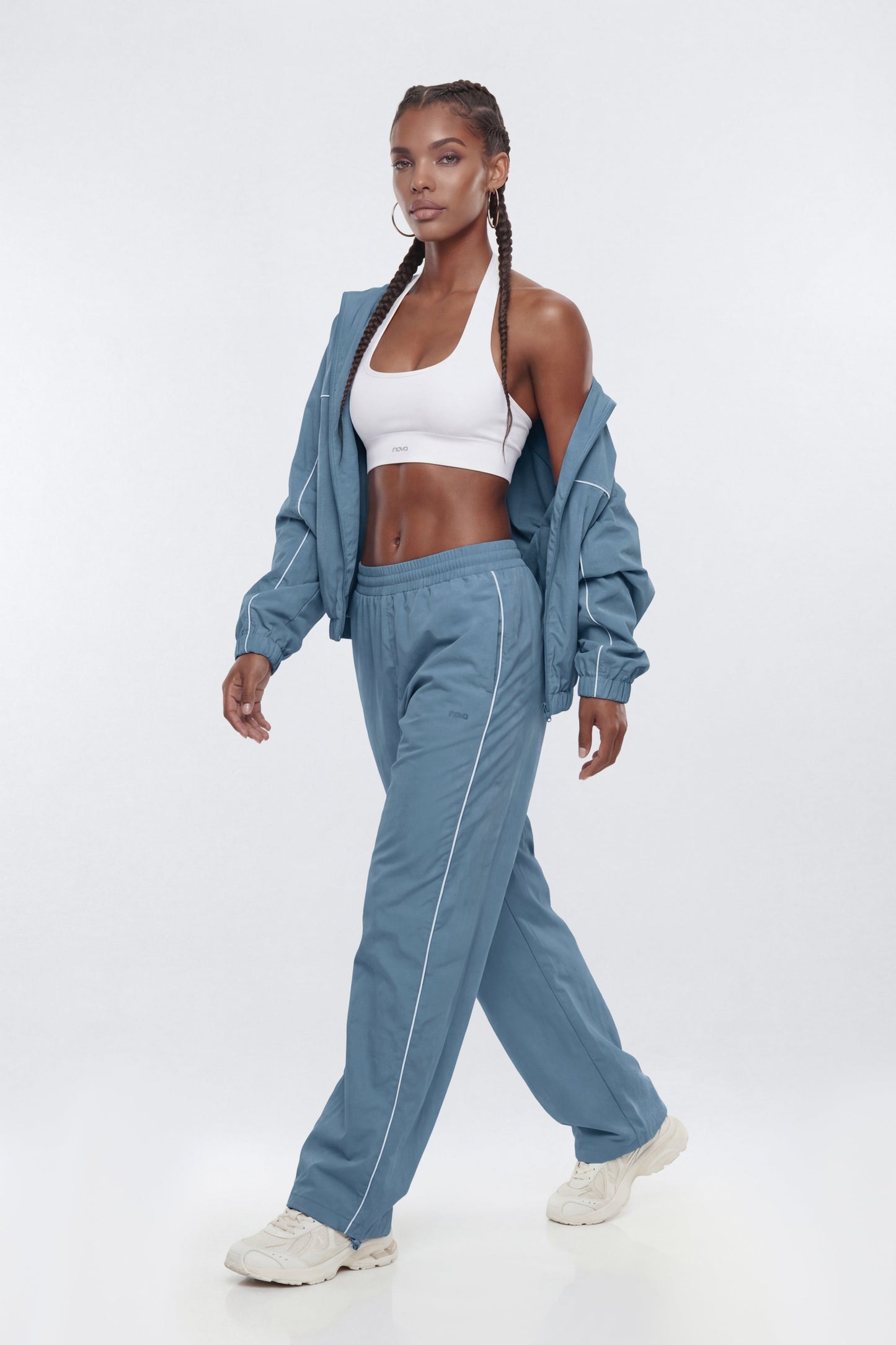 CoreNylon 32″ Pocket Track Pant - Soft Indigo