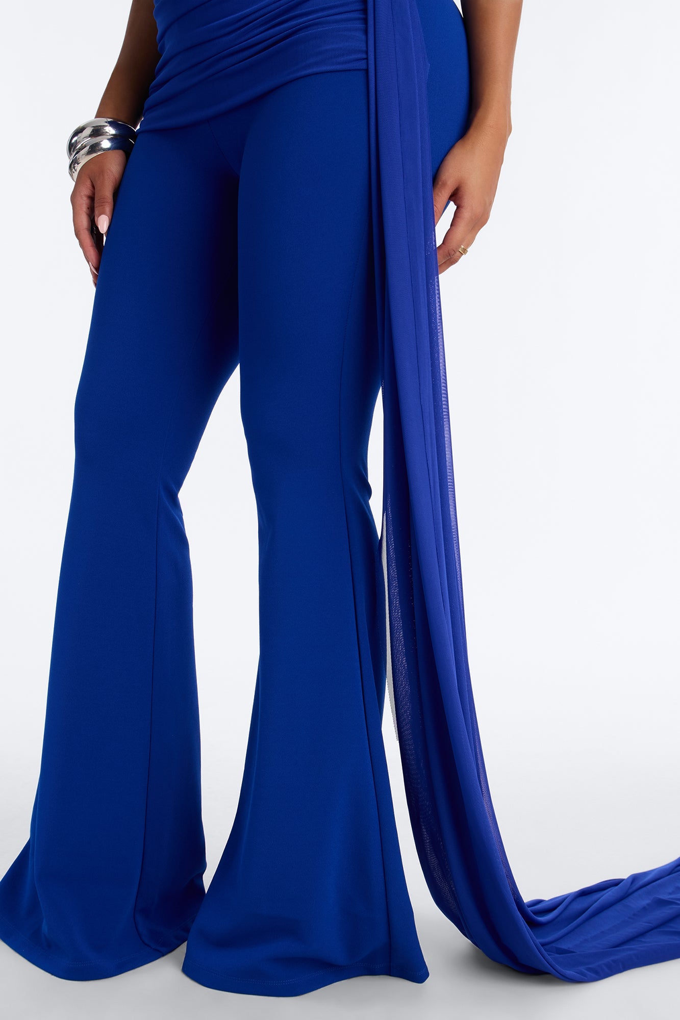 Mila Draped Flare Jumpsuit - Royal