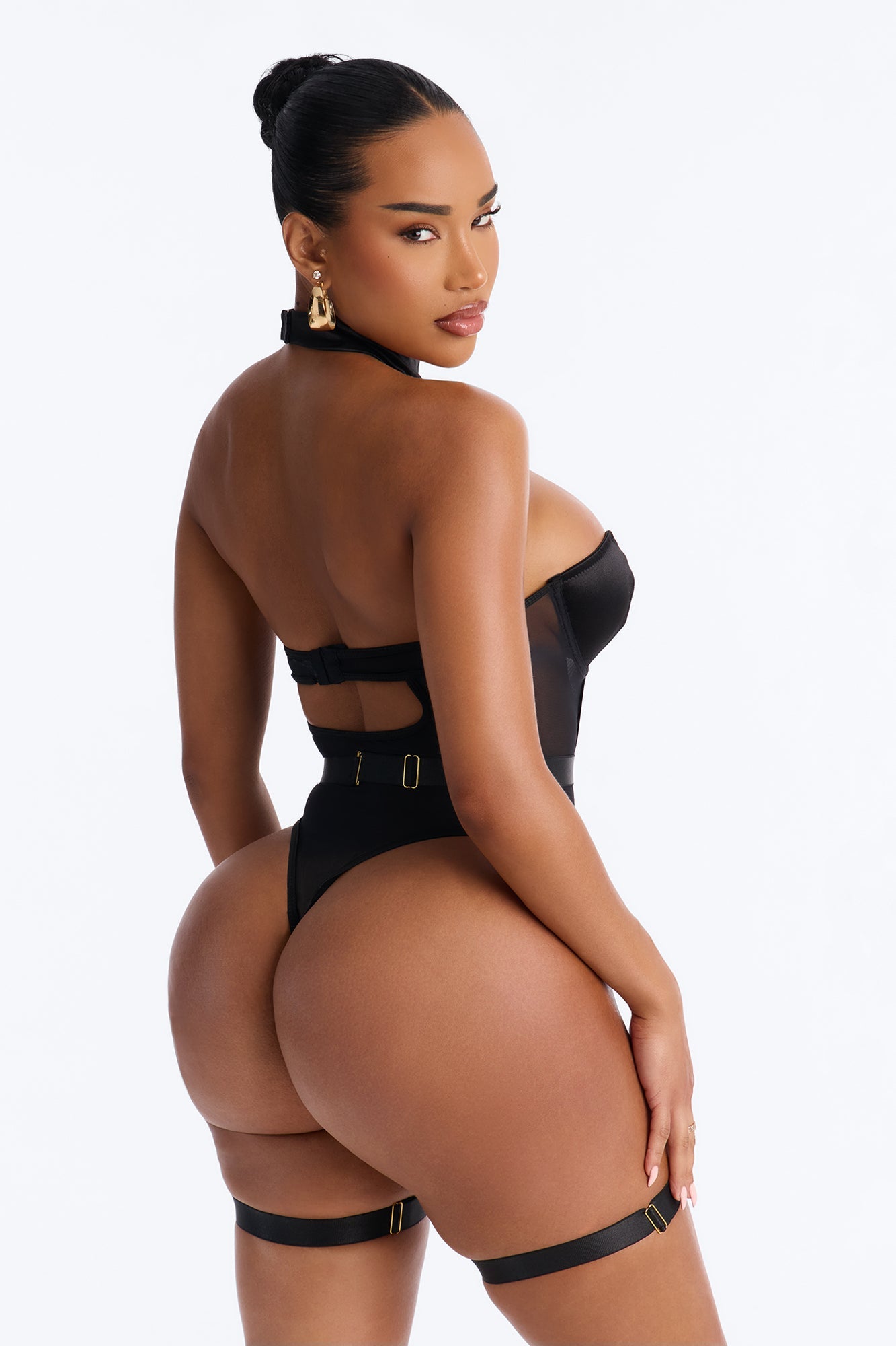 Keep You Guessing Lingerie Set - Black
