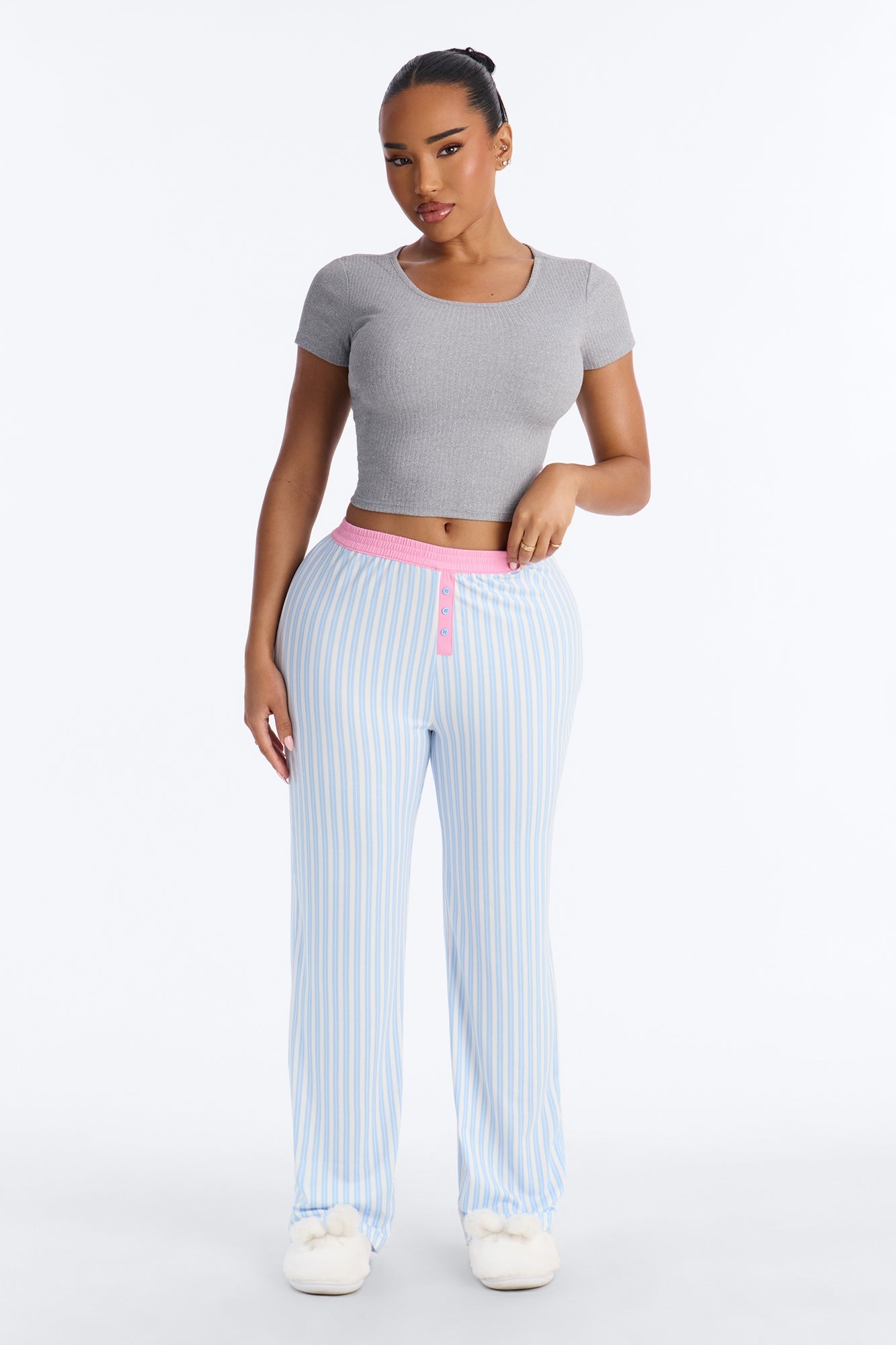 Let Me Sleep Boxer PJ Pant Set - Blue/combo