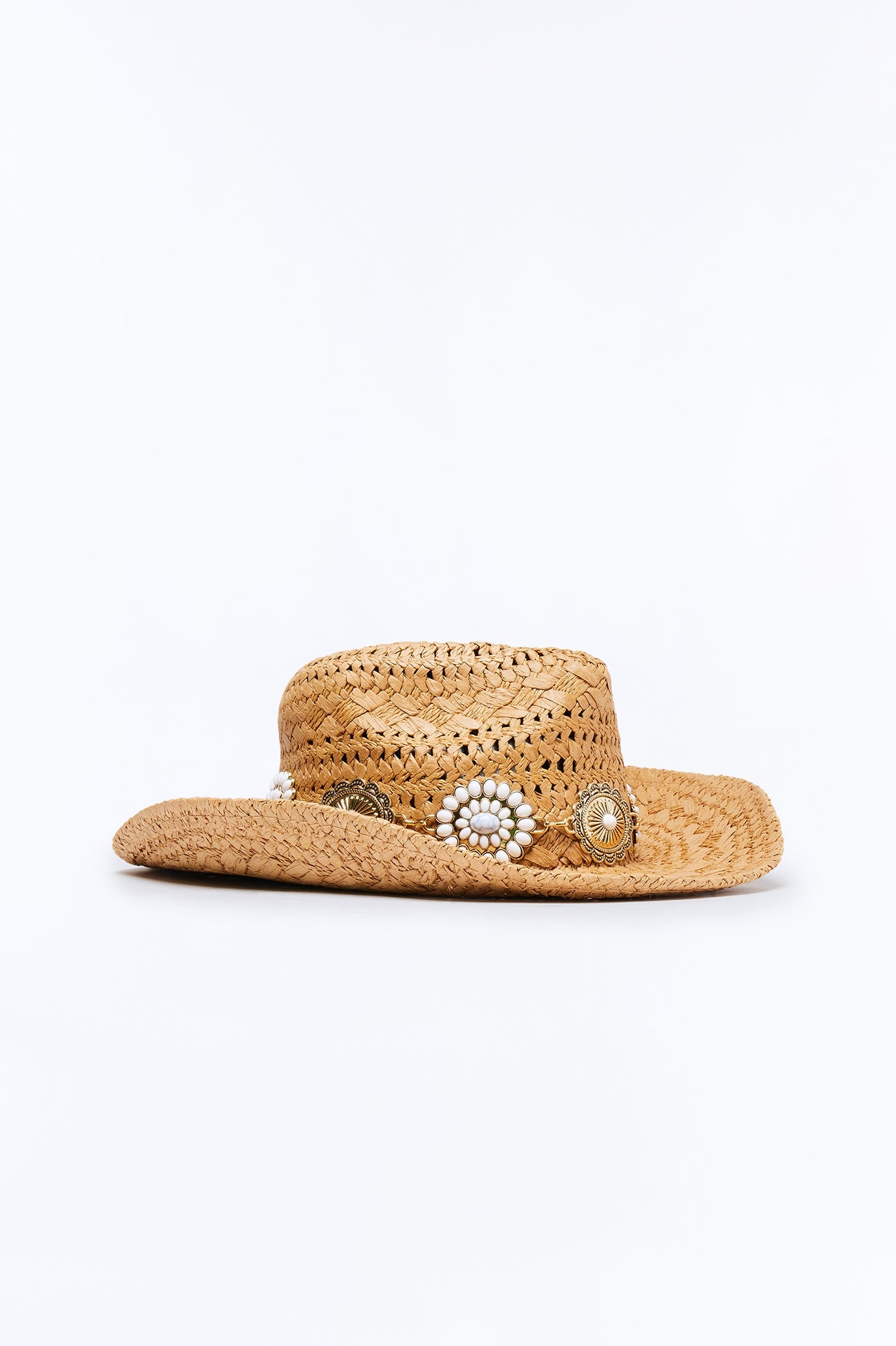 Rodeo Jewels Straw Cowboy Hat - Natural