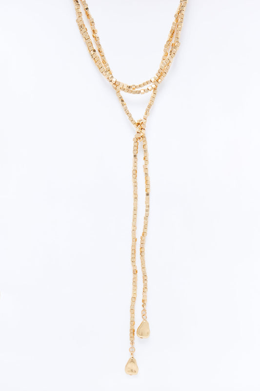 Estefani Beaded Necklace - Gold