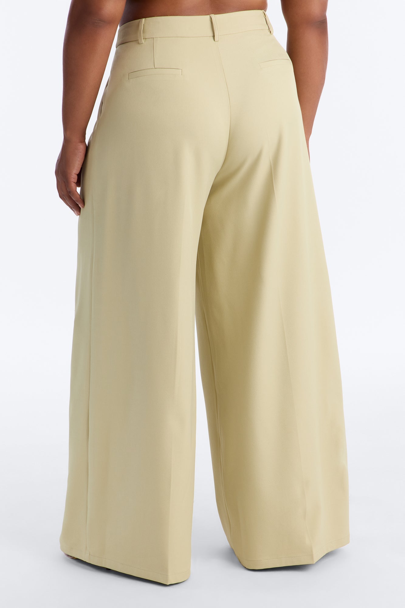 Indy High Rise Wide Leg Trouser Pant - Sage