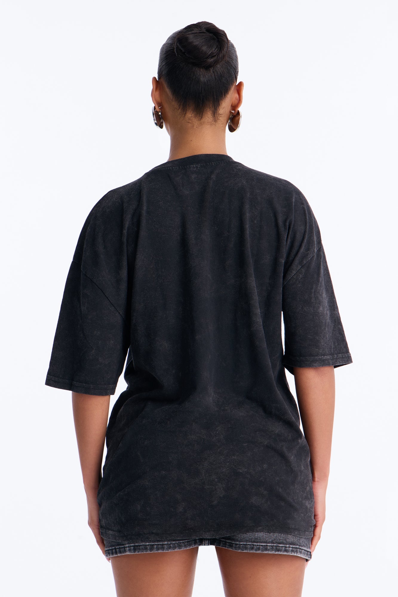 Cribs Oversized Washed Tee - Black Wash