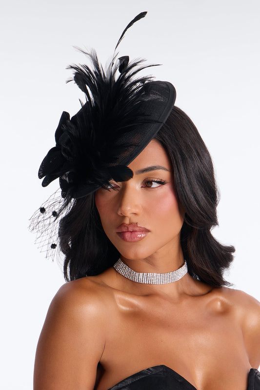 Talk Derby To Me Fascinator - Black
