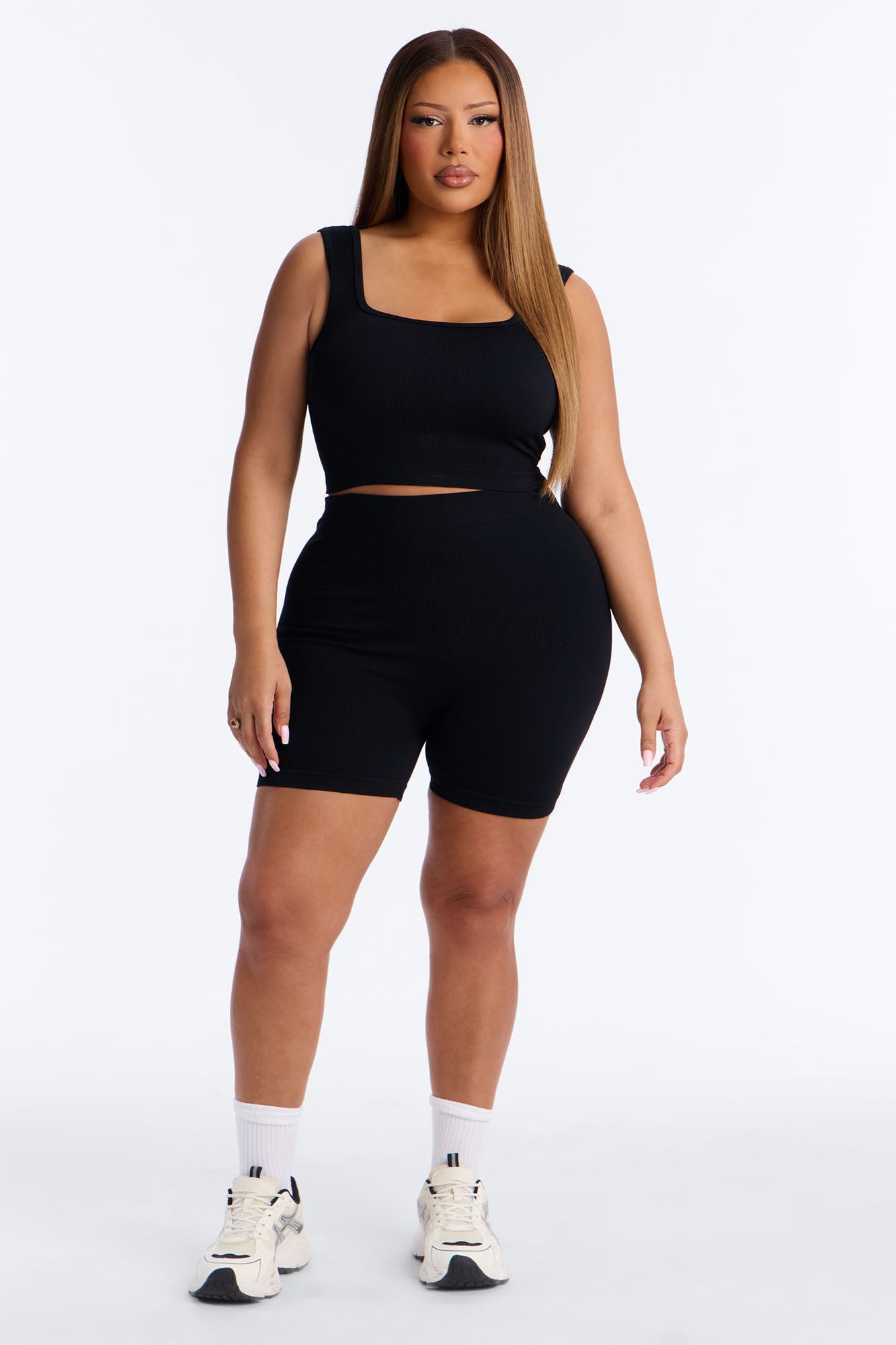 Active Aura Seamless Biker Short Set - Black