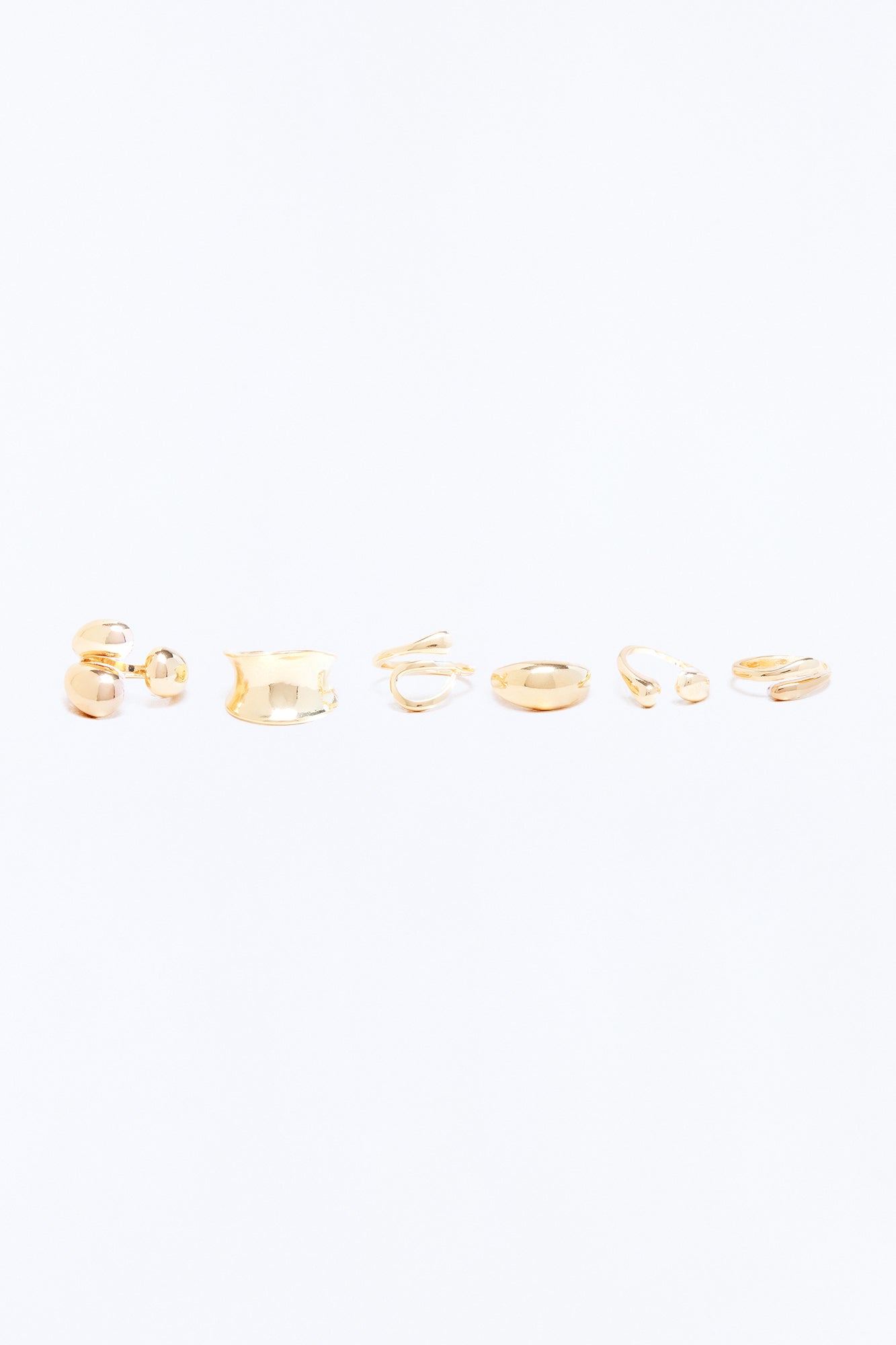 Everyone's Fav 6 Piece Ring Set - Gold
