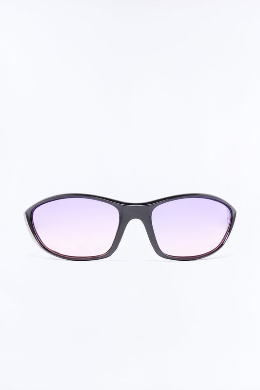 Chic And Speedy Sunglasses - Black/Pink