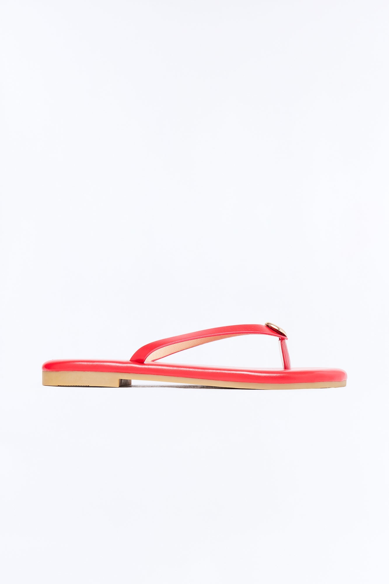 Kacee Stud Flip Flops - Red