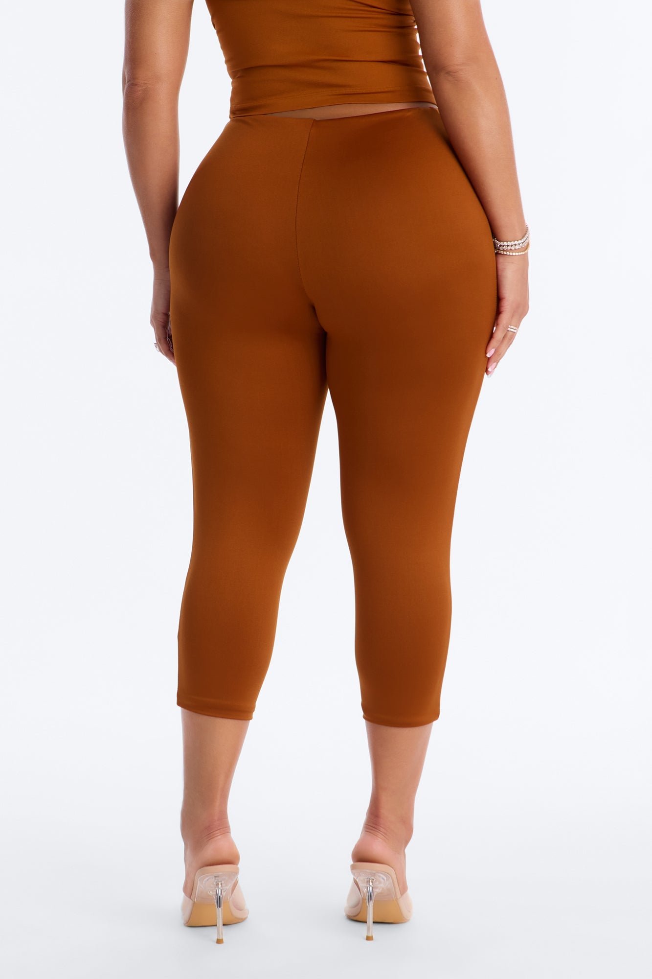 Contour Double Lined Capri Pant - Copper
