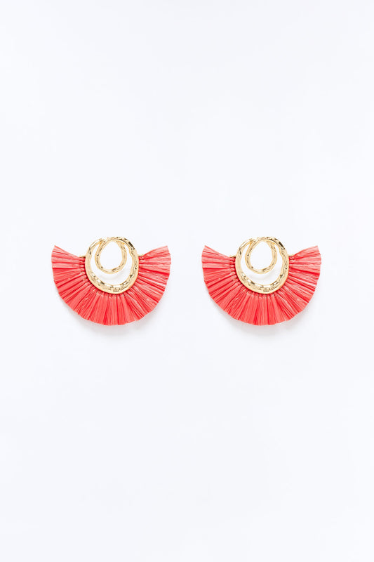 Island Sway Earrings - Gold/Pink