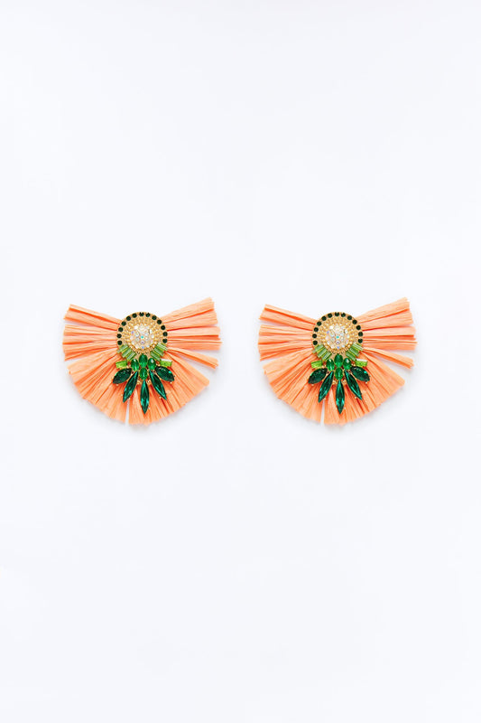 Rio Carnival Earrings - Peach/combo