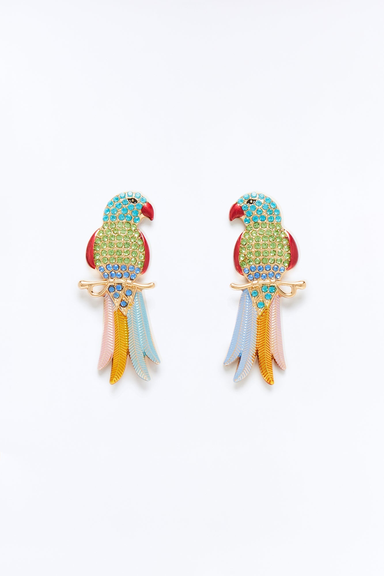 Sunset Parrot Earrings - Multi Color