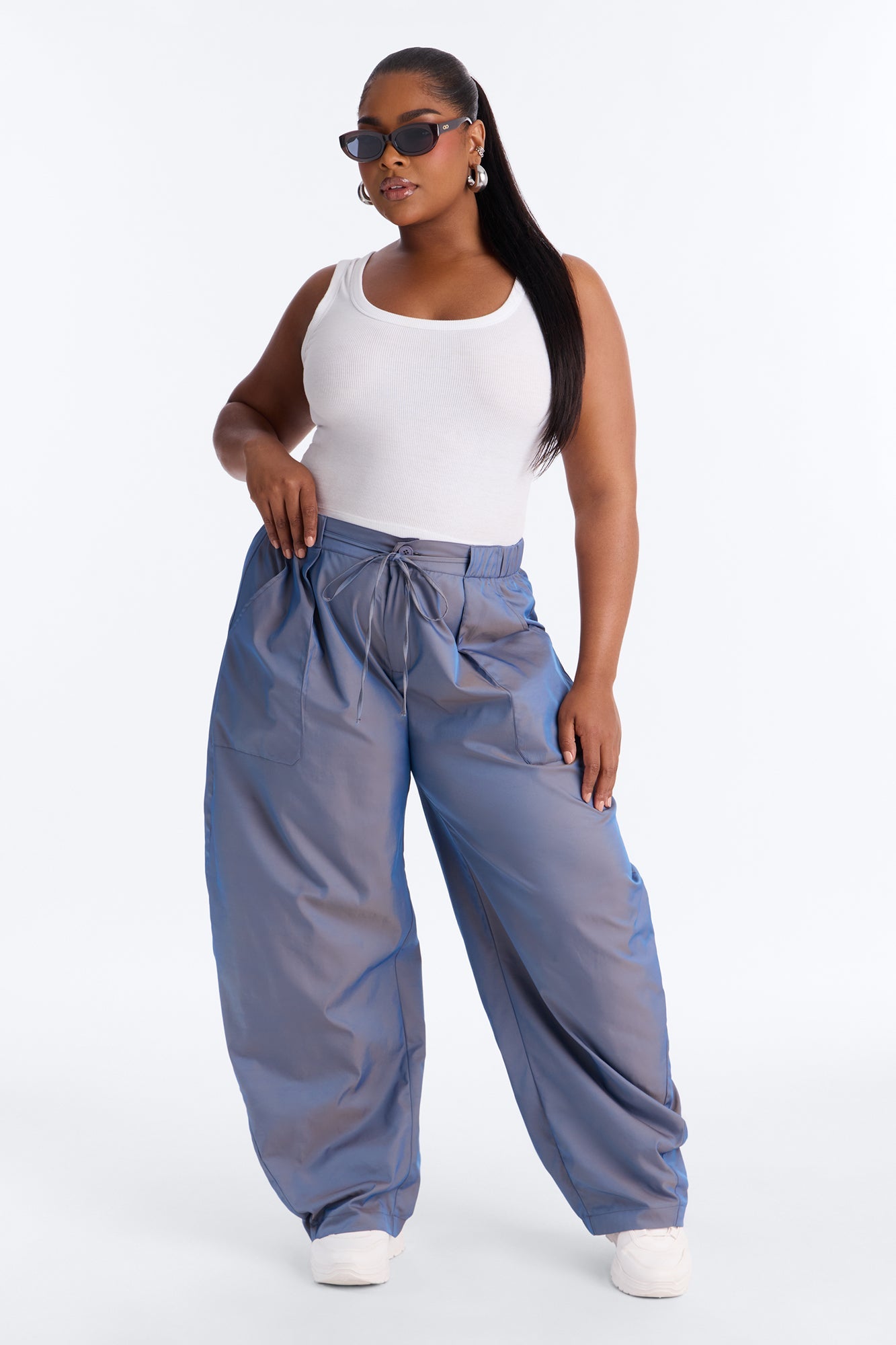 No Chill Zone Windbreaker Barrel Pant 31″ - Blue