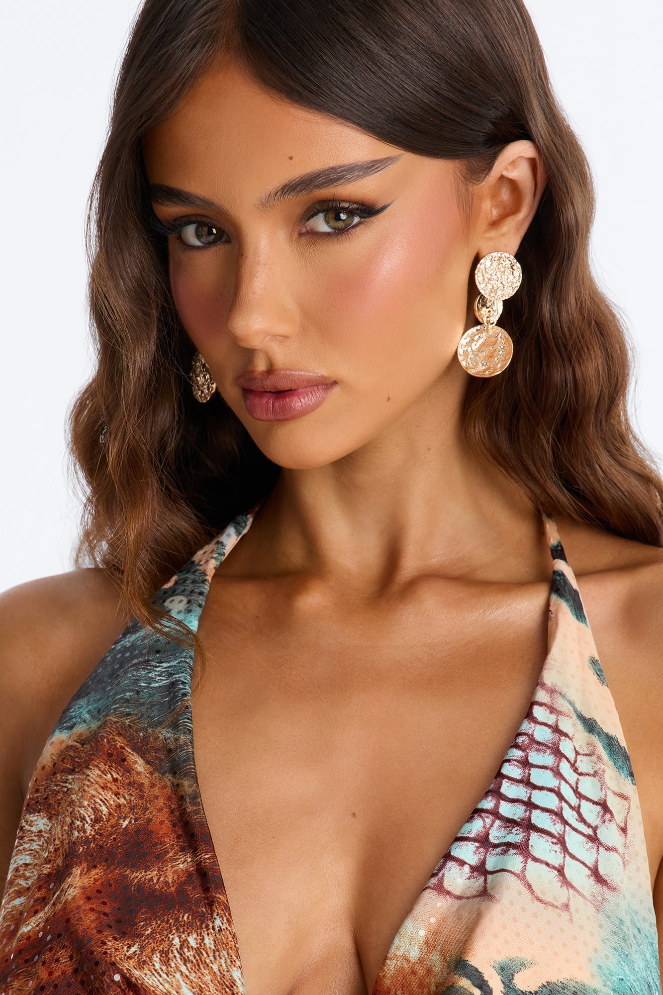Drop Them Textured Drop Earrings - Gold