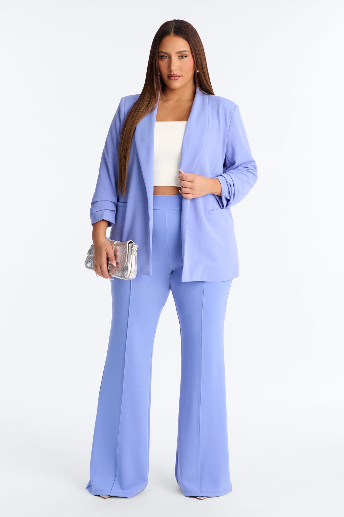 Tall Victoria High Waisted Dress Pants - Periwinkle