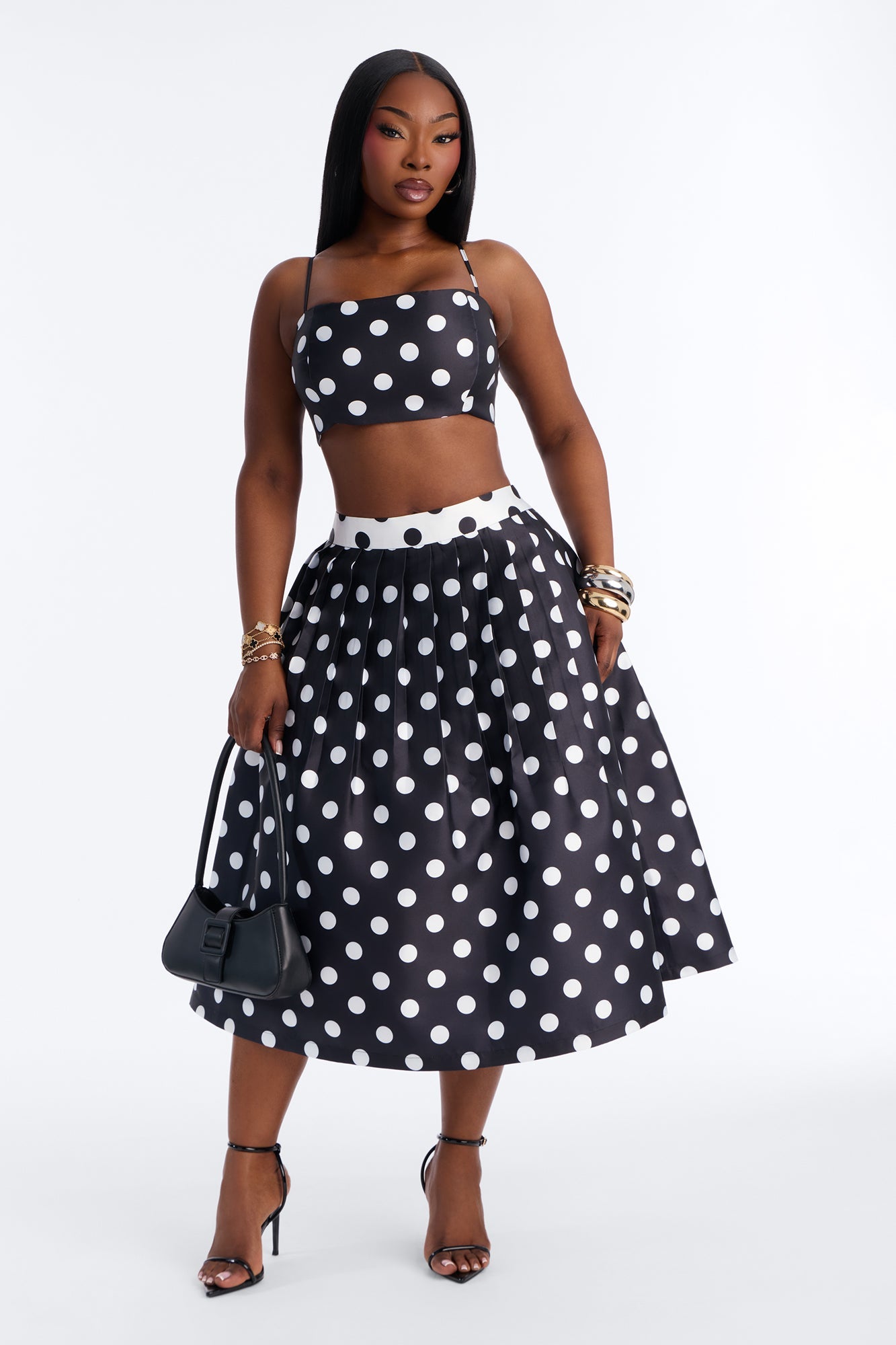 Marielle Polka Dot Top - Black/White