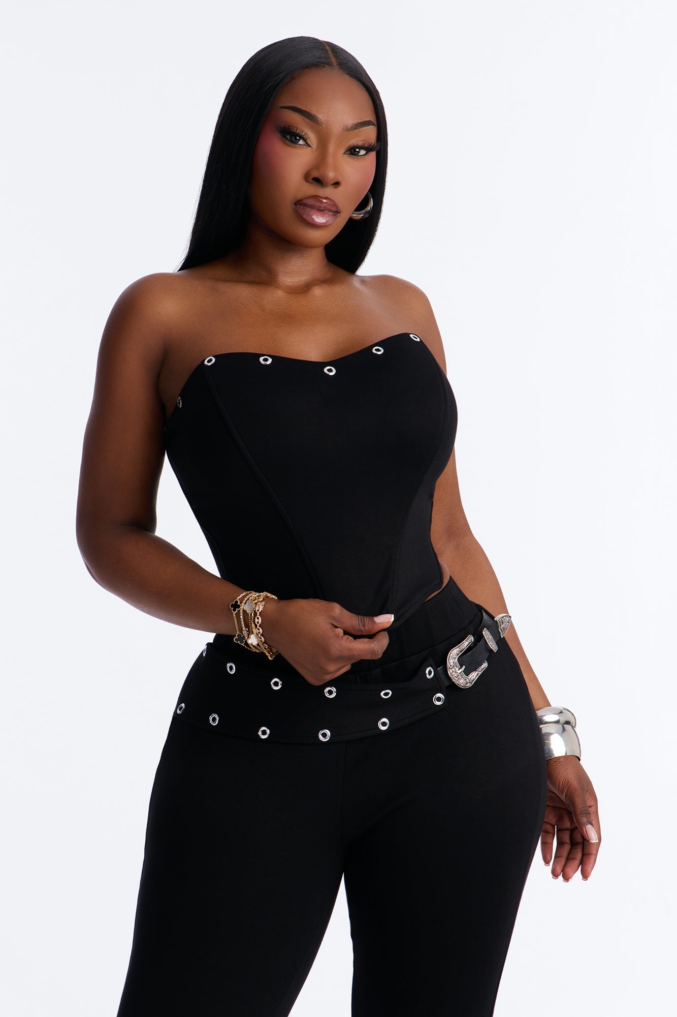 Nashville Nights Flared Pant Set - Black