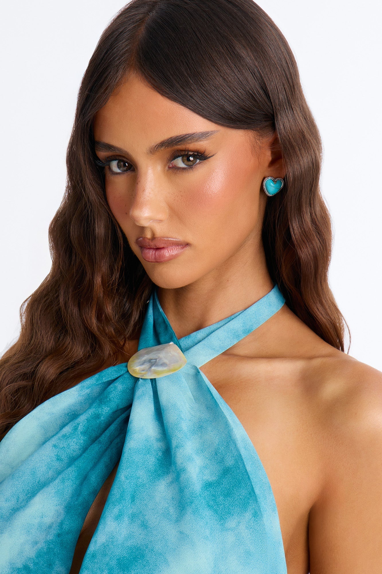 Deep Love Stud Earrings - Turquoise Fashion Nova