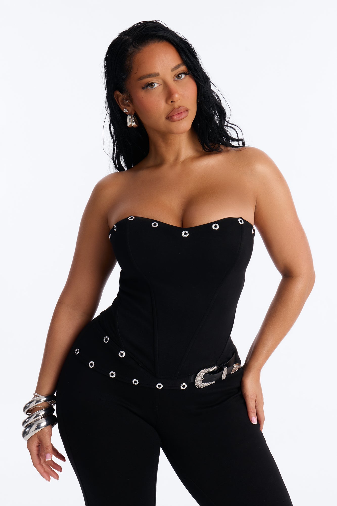 Nashville Nights Flared Pant Set - Black