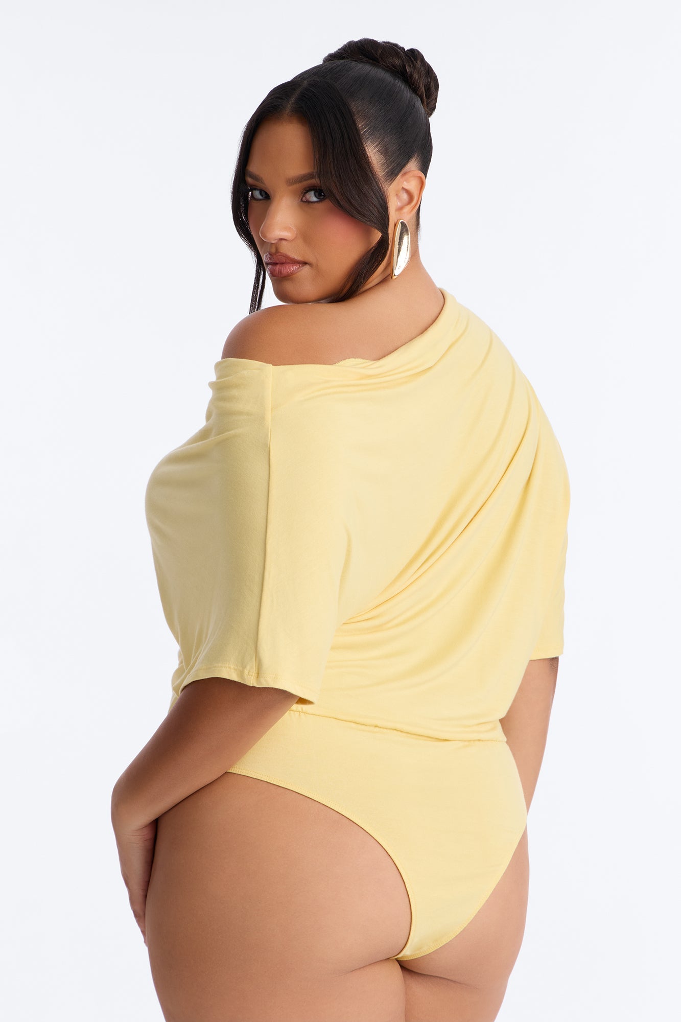 Flatter Me Off Shoulder Bodysuit - Butter Yellow
