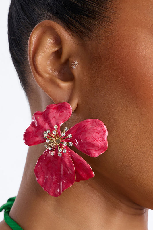 Cherish Me Floral Earrings - Pink