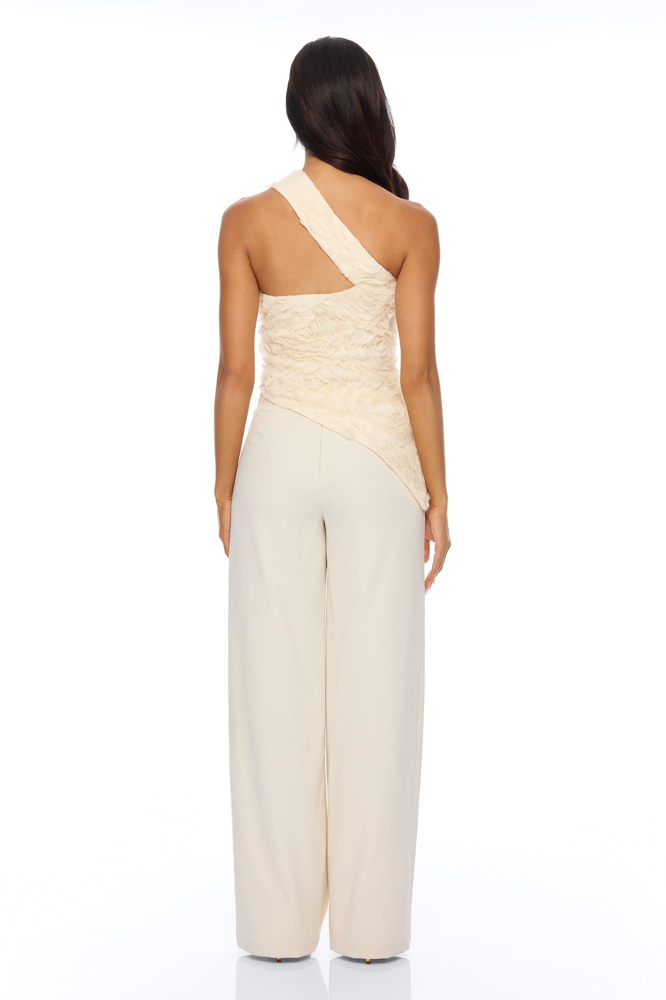 Daphne One Shoulder Corset Pant Set - Cream