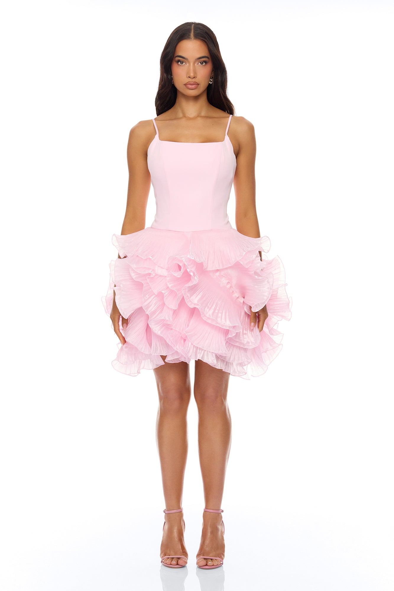 So Popular Ruffle Mini Dress - Pink