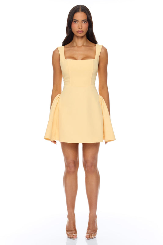 Sweetest Crush Mini Dress - Butter Yellow