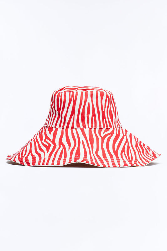Wild On The Beach Packable Sun Hat - Red/combo