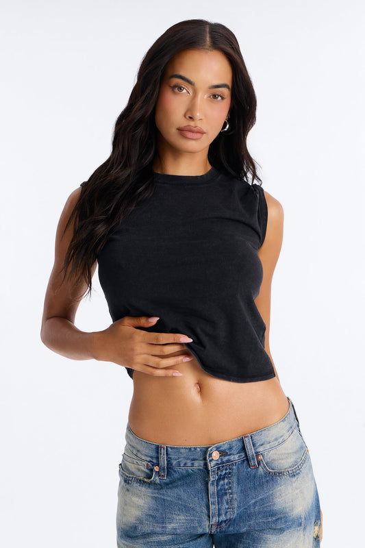 Koko Washed Short Sleeve T-Shirt - Black