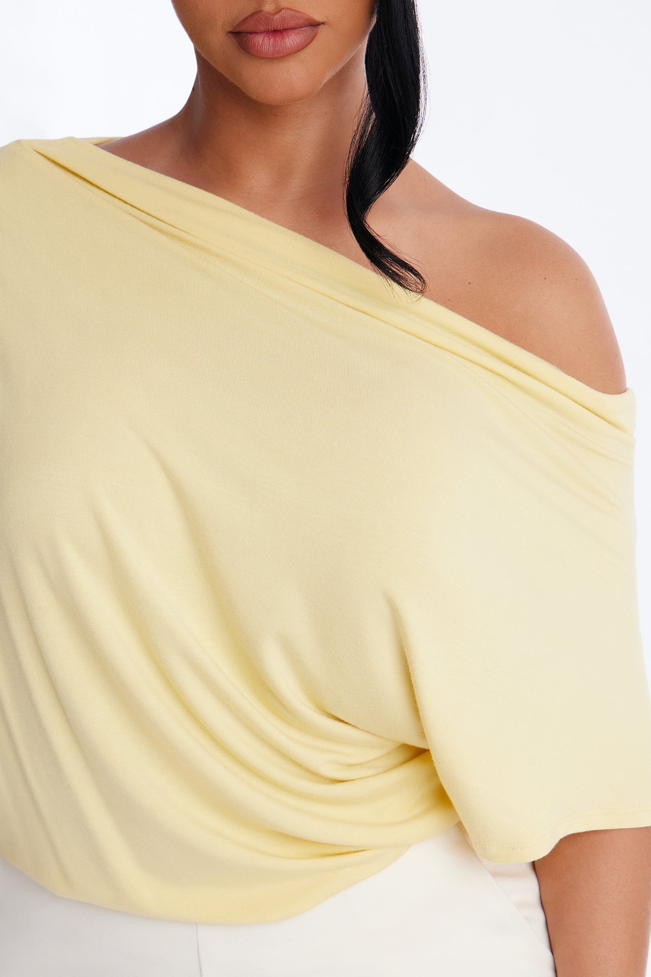 Flatter Me Off Shoulder Bodysuit - Butter Yellow