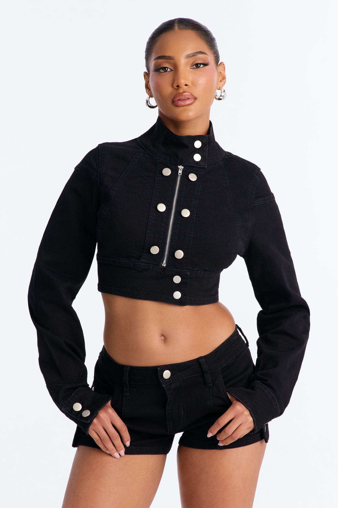 Command Authority Stretch Denim Jacket - Black