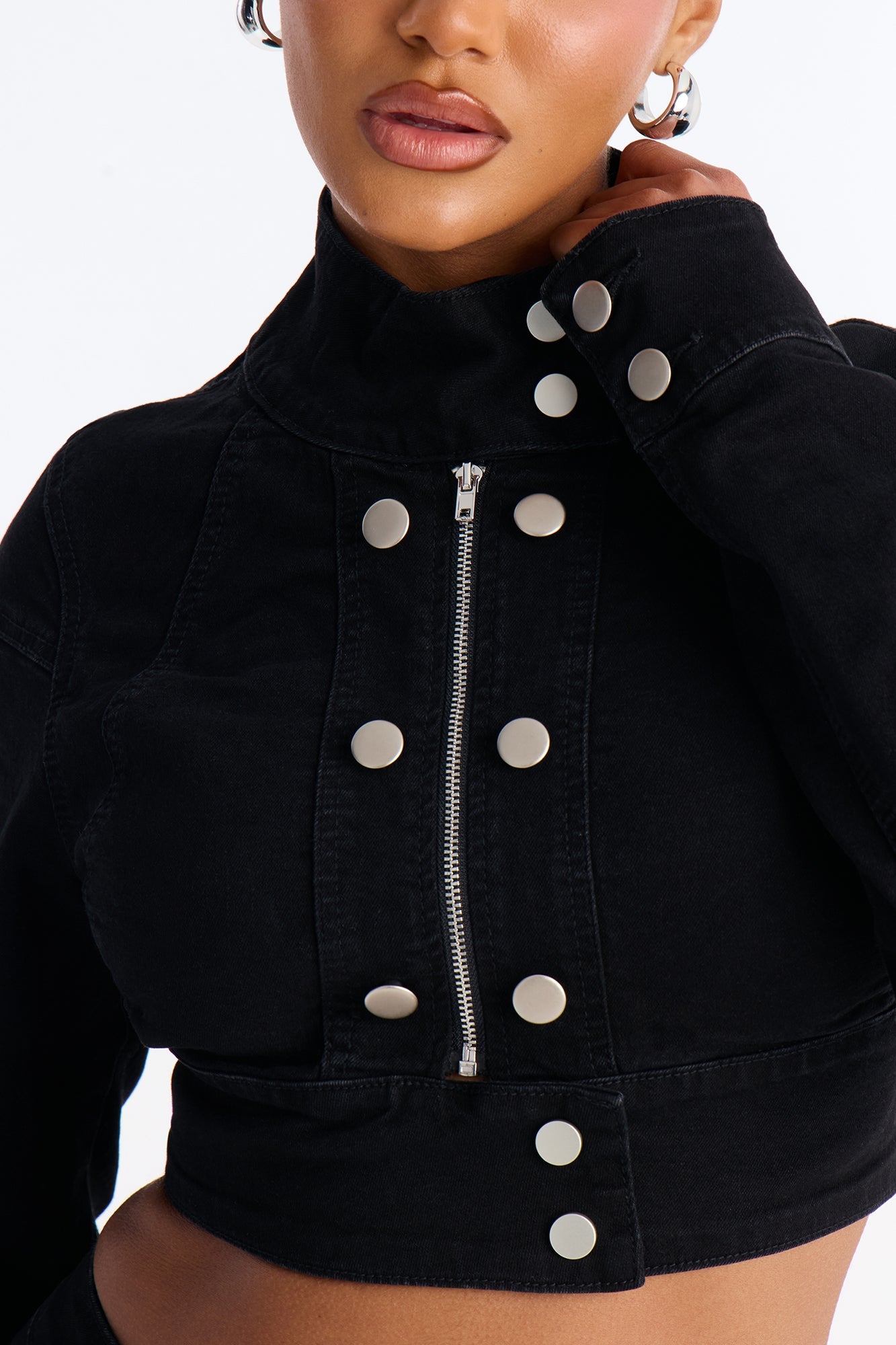 Command Authority Stretch Denim Jacket - Black