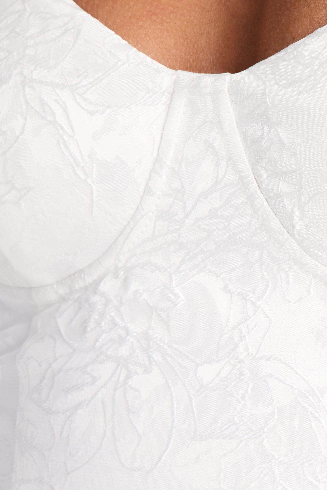 Living A Fairytale Jacquard Midi Dress - White