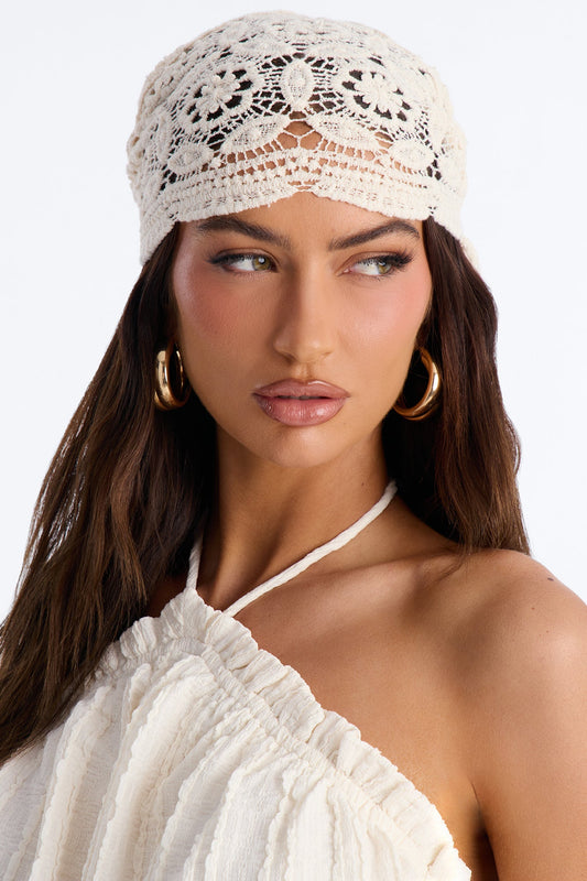 Summer Child Crochet Head Wrap - Ivory