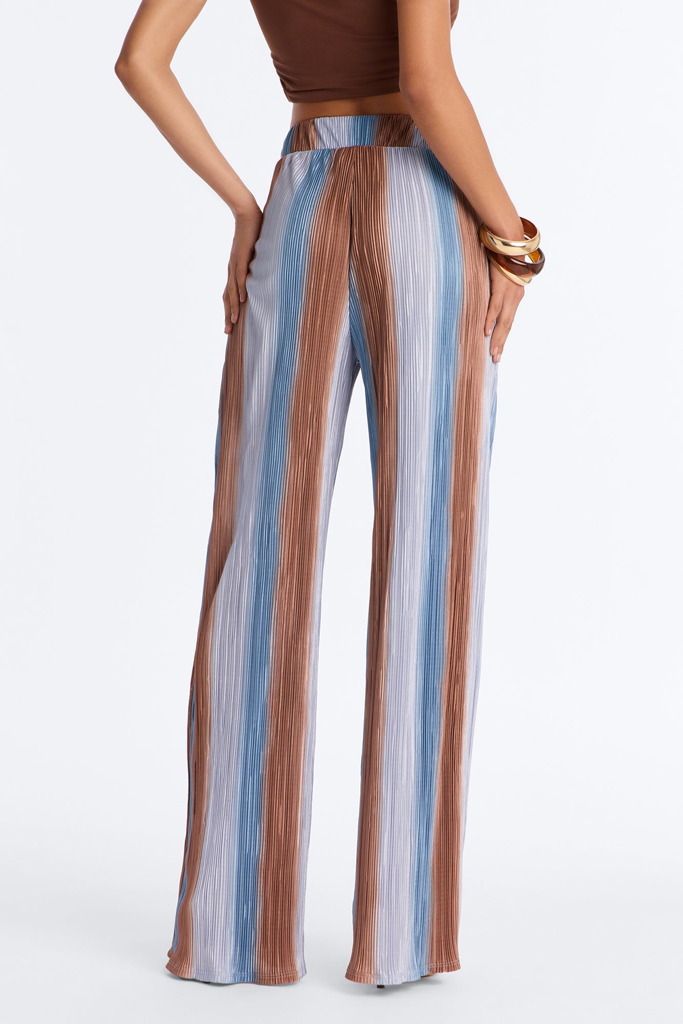Pure Bliss Printed Plisse Pant - Royal/combo
