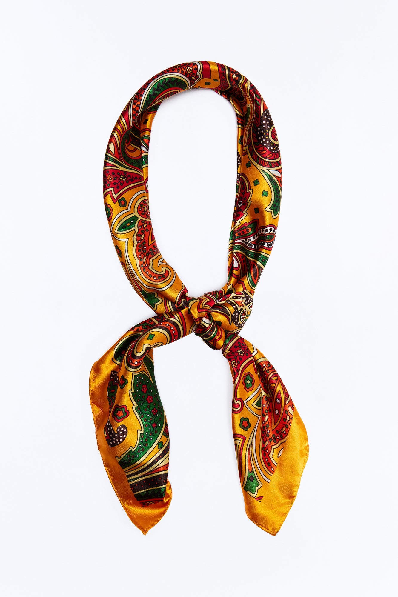 Lilly Paisley Head Scarf - Orange
