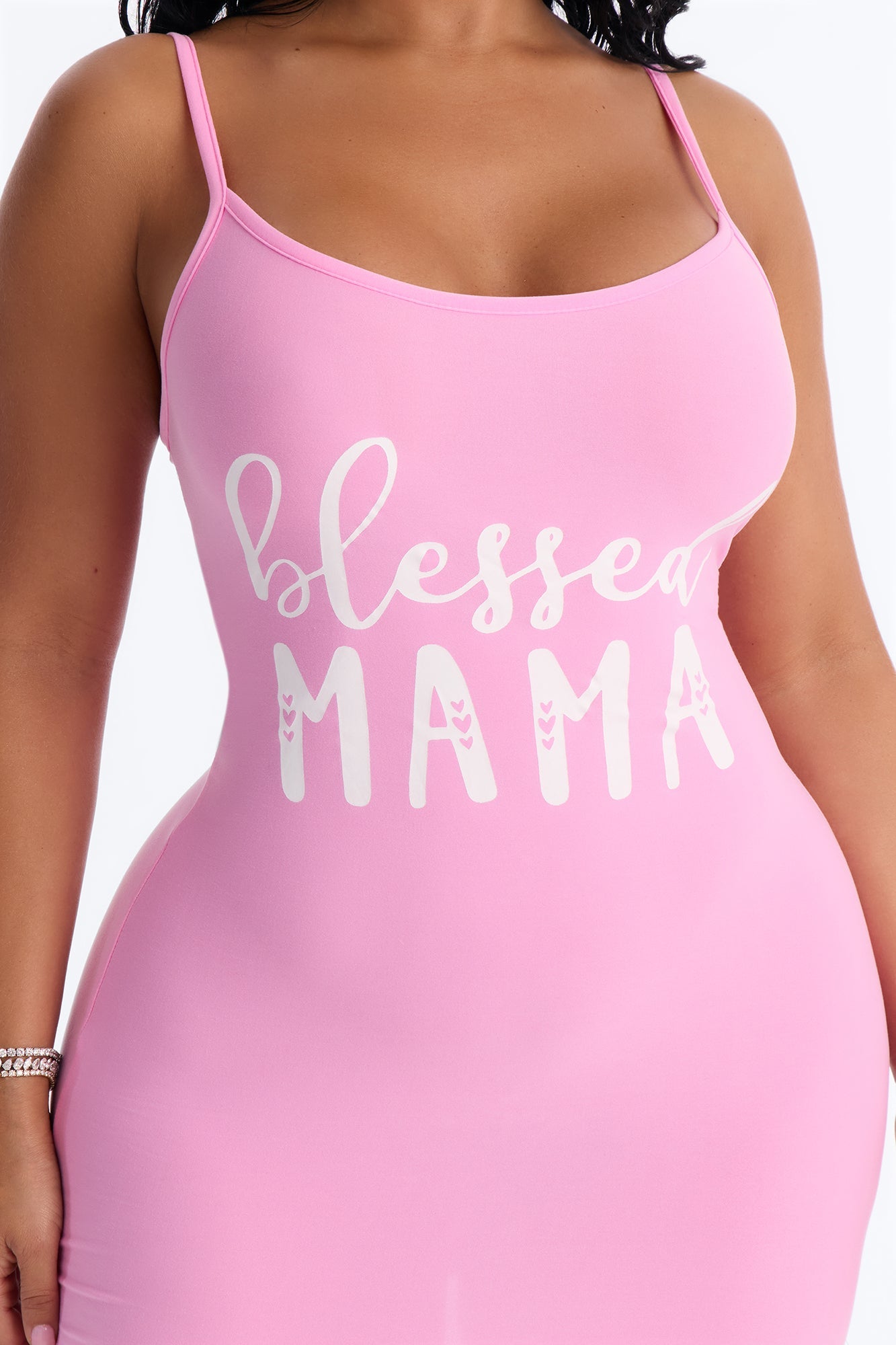 Mama Is Blessed PJ Sleep Dress - Pink/combo