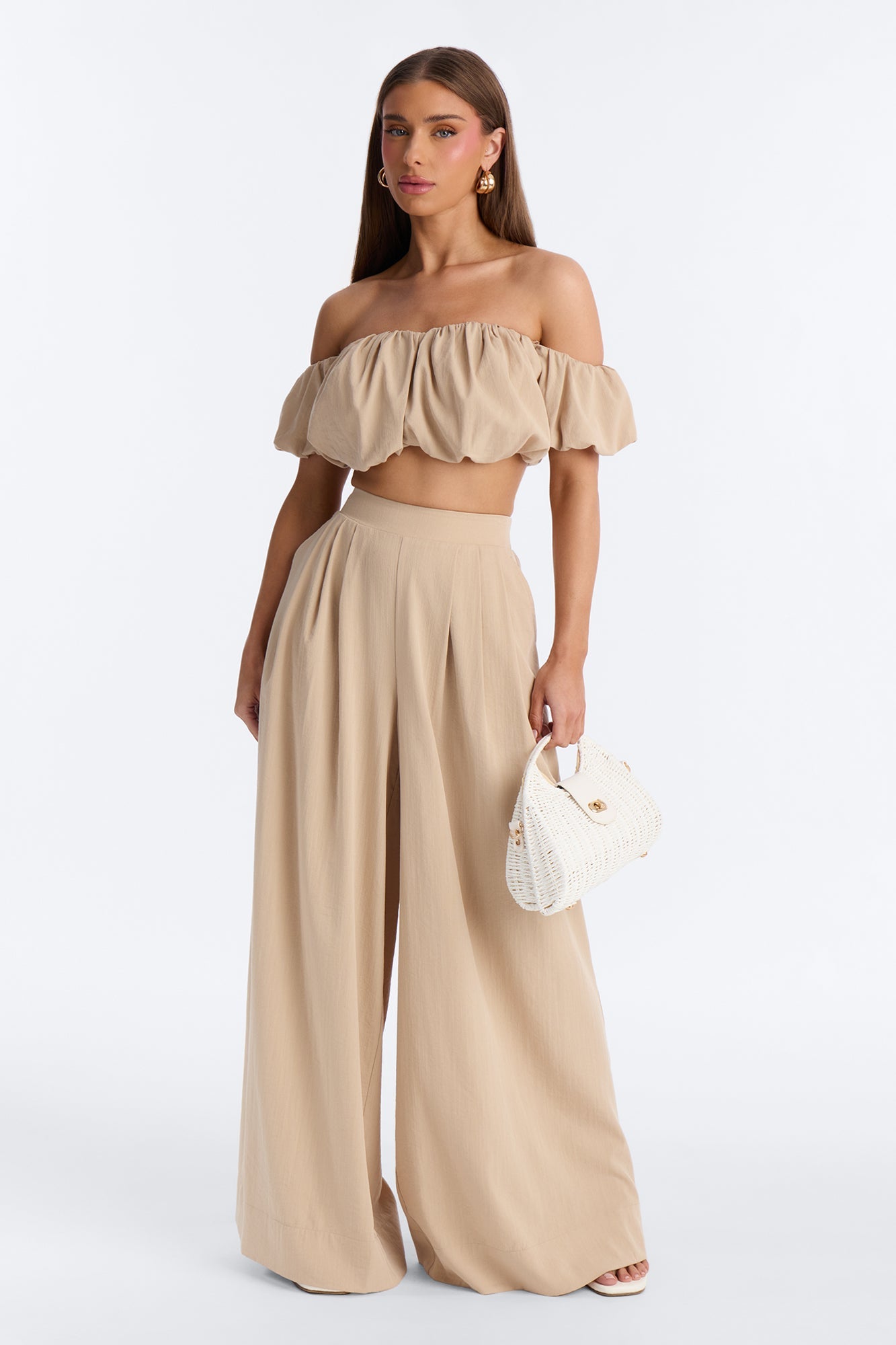 First Time Around Linen Pant Set - Taupe