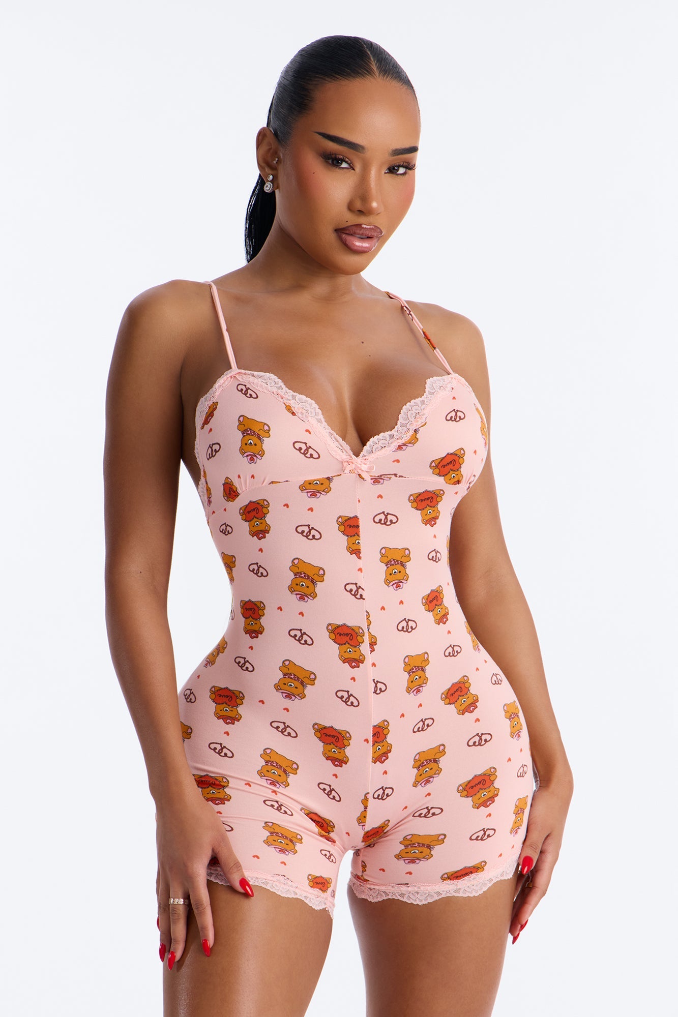 Moonlit Dream Cami PJ Romper Onesie - Pink/combo