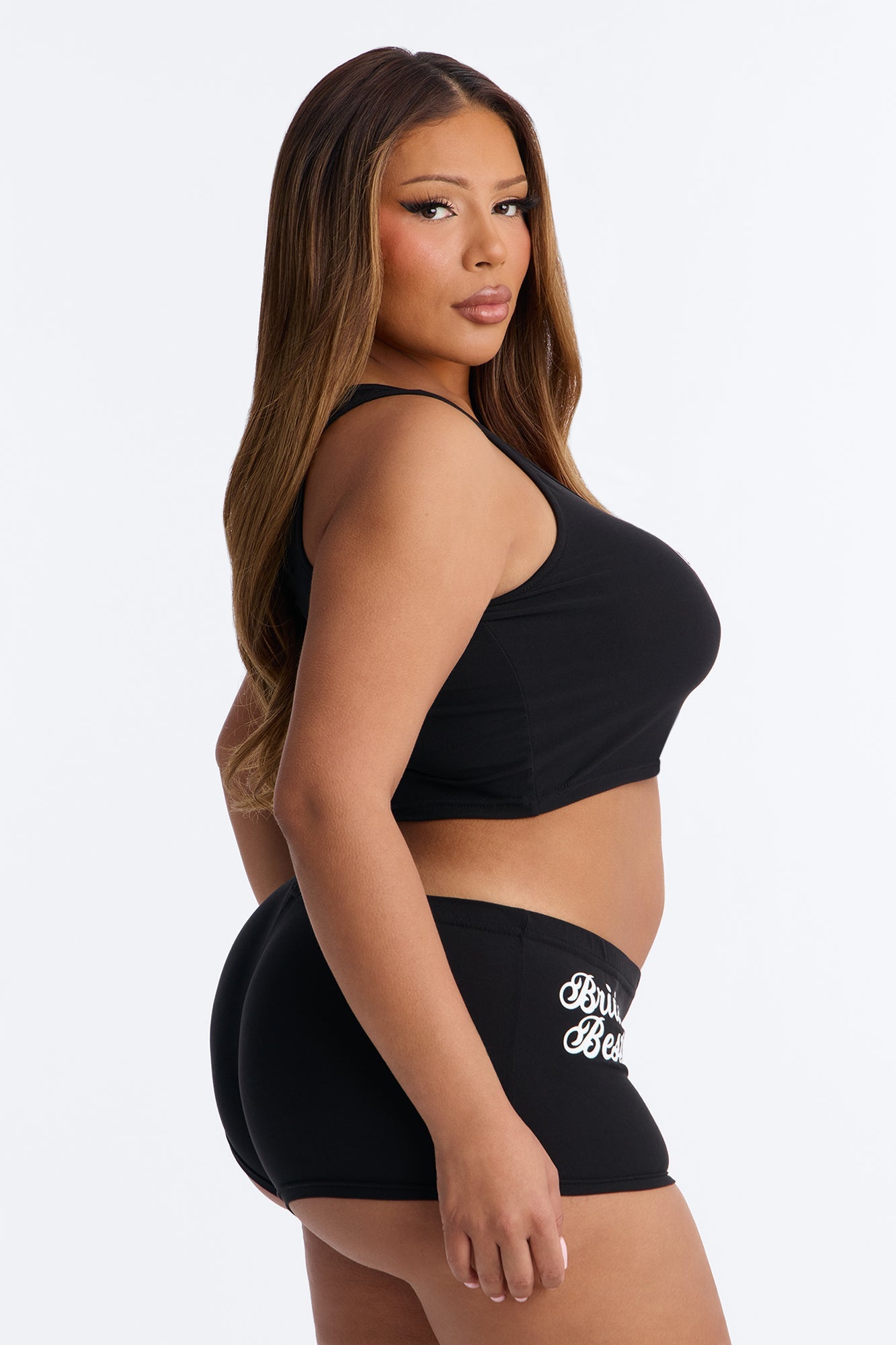 Brides Besties PJ Tank & Short Set - Black