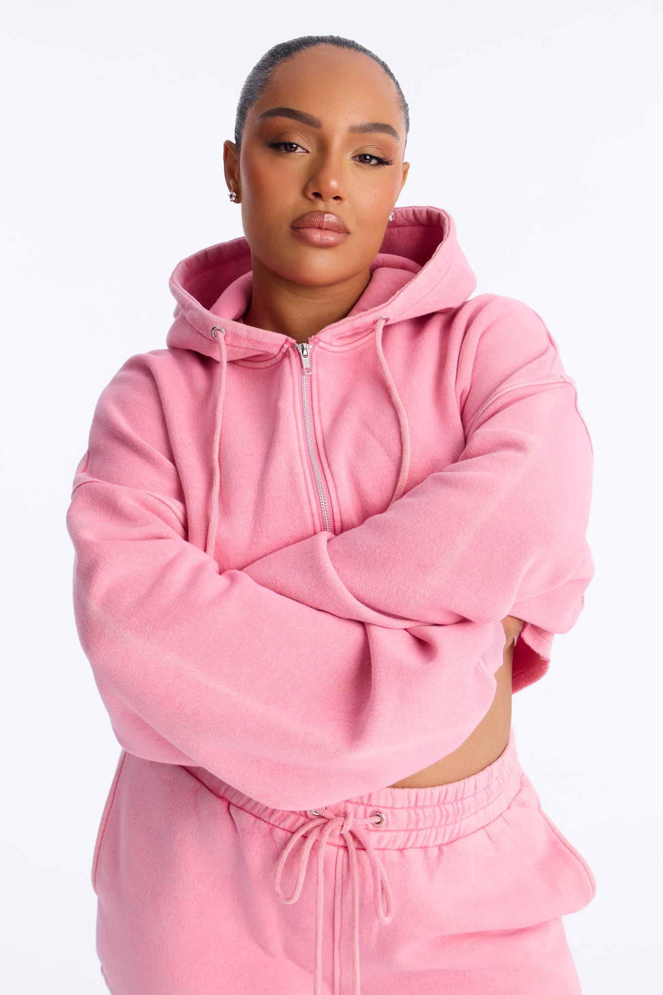 On The Go Washed Short Set - Pink