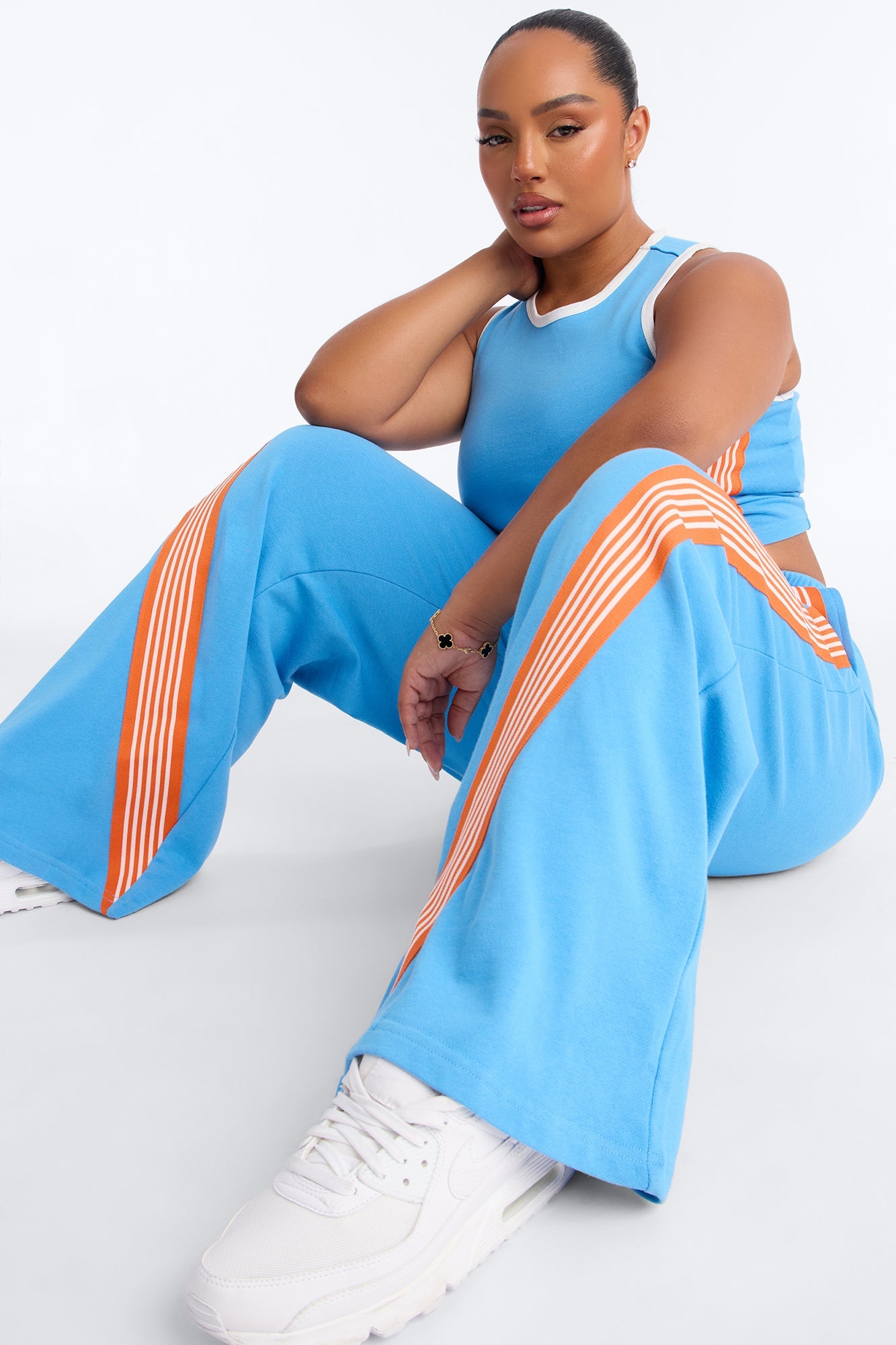 Varsity Babe Pant Set - Blue