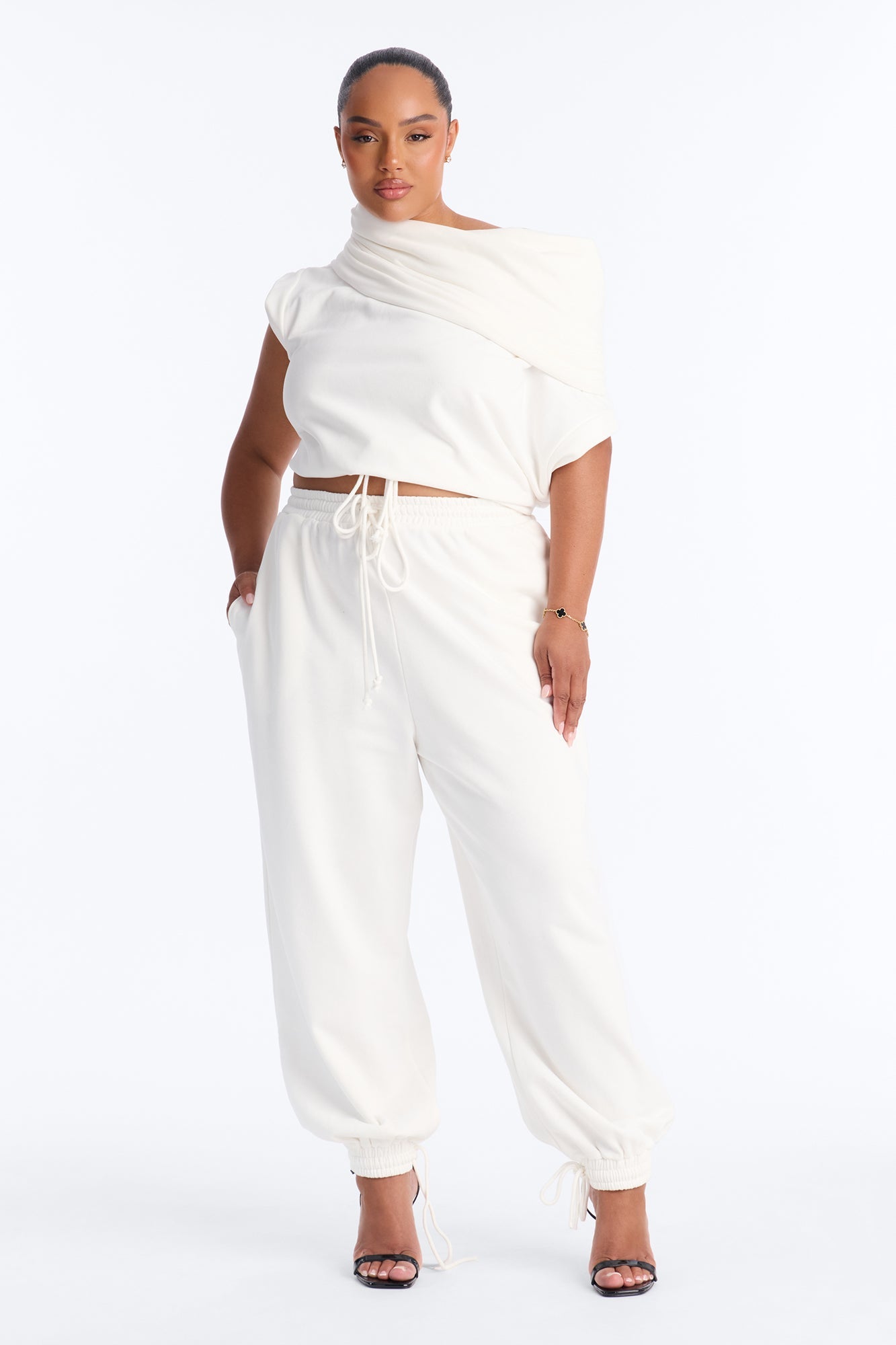 Alexa Jogger Pant Set - White
