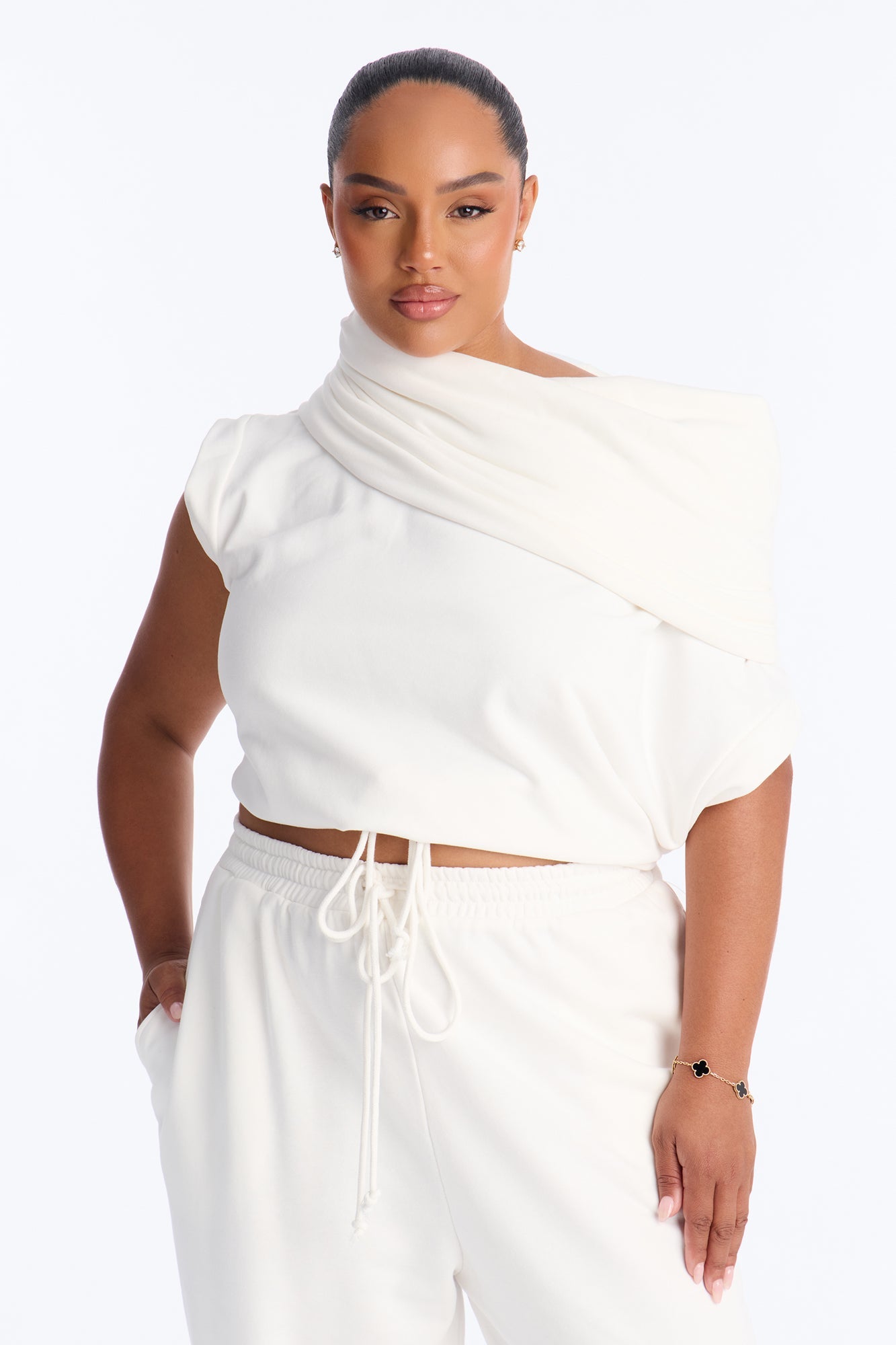 Alexa Jogger Pant Set - White