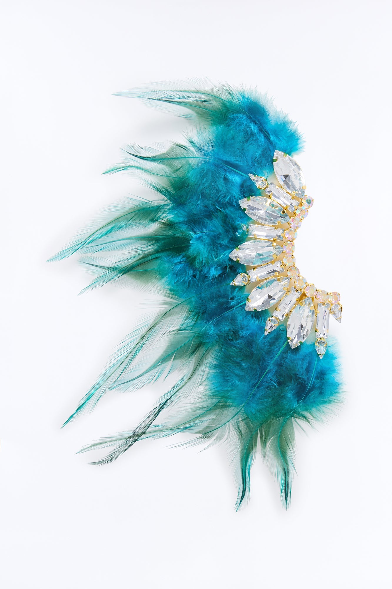 Peacock Princess Ear Cuff - Blue