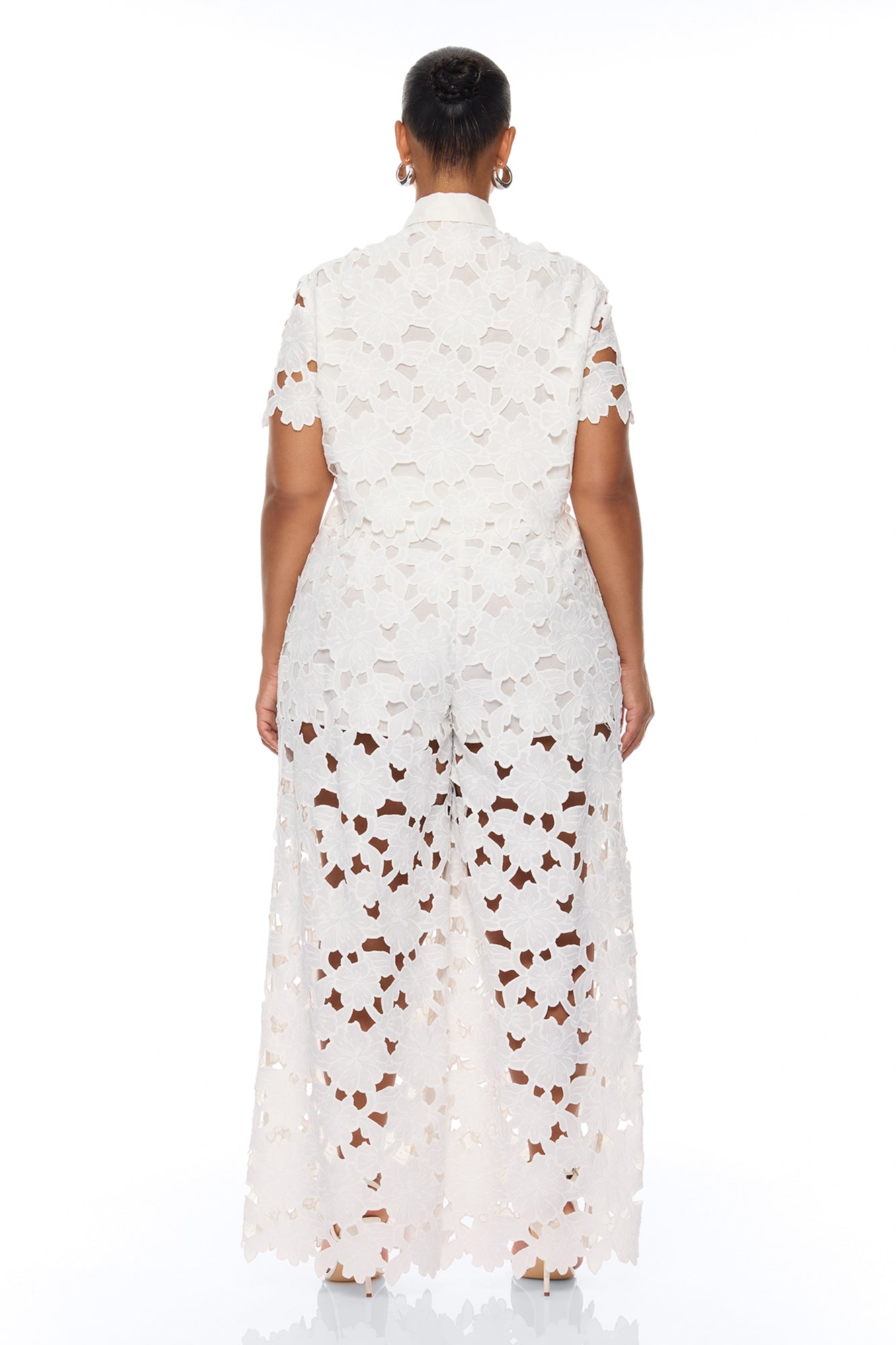 Kierra Short Sleeve Embroidered Top - White