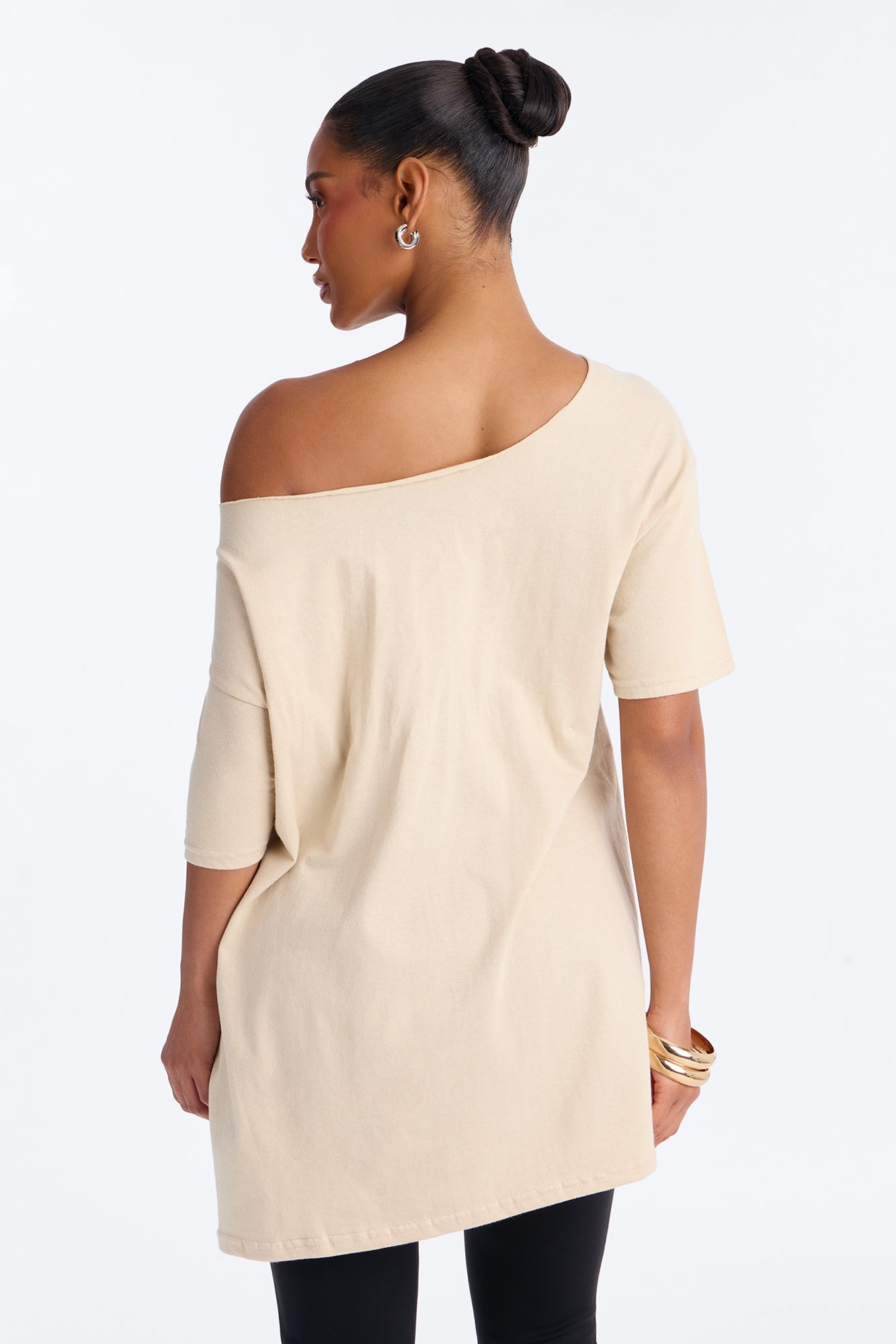 Favorite Girlfriend Off Shoulder Tee - Sand