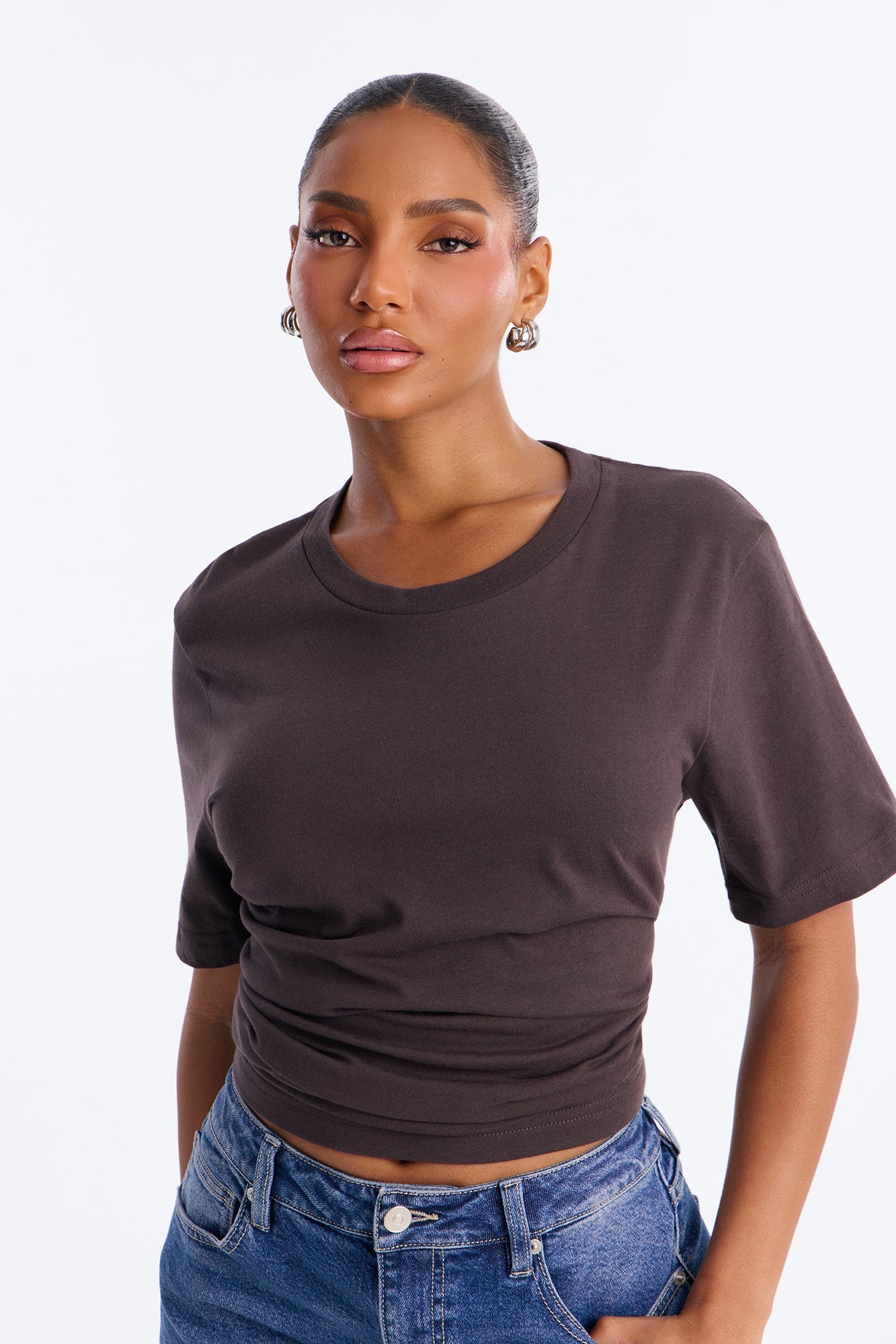 Your Favorite Everyday Essential T Shirt - Brown